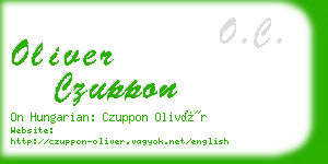 oliver czuppon business card